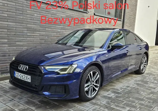 samochody osobowe Audi A6 cena 143500 przebieg: 135000, rok produkcji 2021 z Tczew